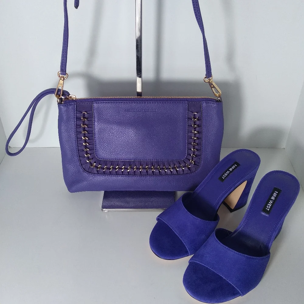 AIMEE KESTENBERG COLLECTION Purple Crossbody/Clutch Leather Bag